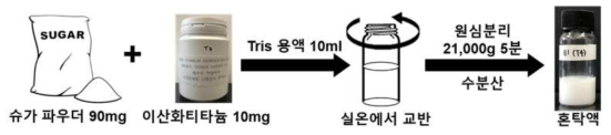 슈가파우더 모사식품 제조 모식도