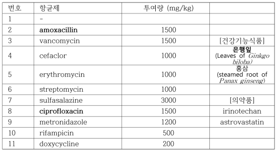 차년도에 사용한 건강기능식품과 의약품