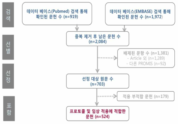 문헌고찰 흐름도