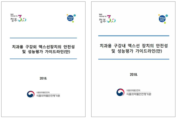 치과용구강외엑스선장치 및 치과용구강내엑스선장치의 안전성 및 성능 평가 가이드라인(안)