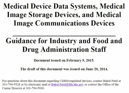 MDDS 관련 FDA Guidance