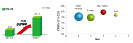 글로벌 지역별 생체재료 시장 전망(2015-2020)