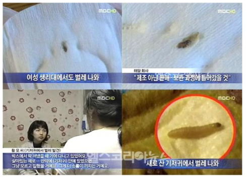 MBC 뉴스데스크, 「기저귀·생리대에 ′벌레′‥경악」