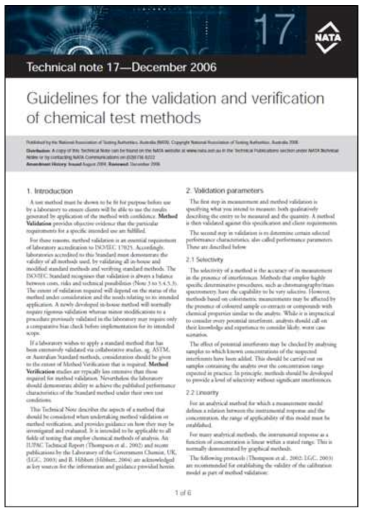 호주 NATA 시험방법 validation 및 verification 가이드라인(2006)