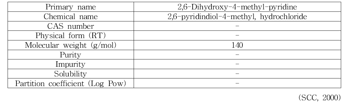 2,6-Dihydroxy-4-methyl-pyridine의 물리화학적 특징