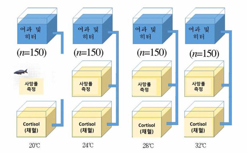 어류폐사 스트레스 분석 모식도