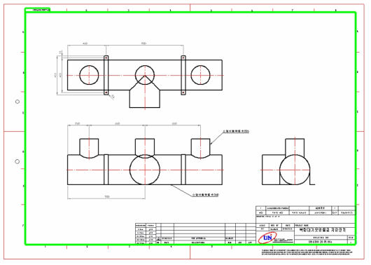 분기관 설계 도면