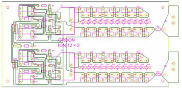다단 승압 회로의 PCB Layout(비안정 멀티바이브레이터 방식)