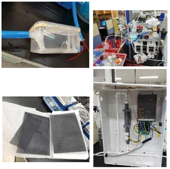 실험에 사용된 염소 발생용 전해 소독 장치