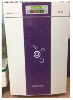 Norovirus 배양에 사용된 Humidified CO2 incubator(Vision Scientific Co.)