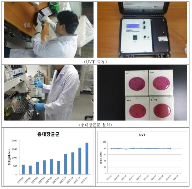 UVT 및 총대장균군 분석