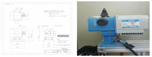 Pumping system 설계도면 및 장치