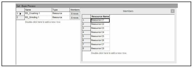 철/PE 파쇄장치의 Resource Set