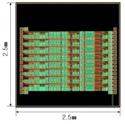 0.18㎛ 42V BCD 공정을 이용하여 설계된 게이트 구동 칩의 레이아웃 이미지