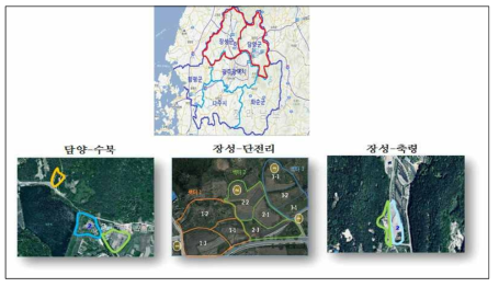 홍반열군 리케치아 조사를 위한 진드기와 설치류 채집 장소, 전라남도