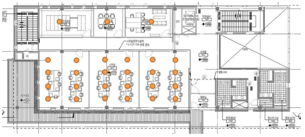 실내 빛 환경센서 설치 위치(2층)