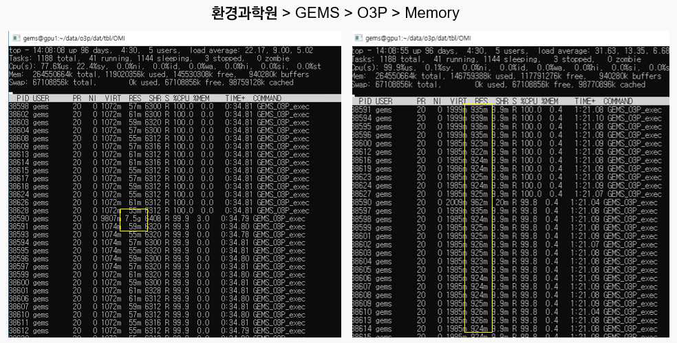 GEMS(700x2048) > O3P Memory 개선
