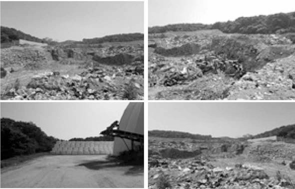 Photos of landfill reclamation field for recycling type landfill maintenance business