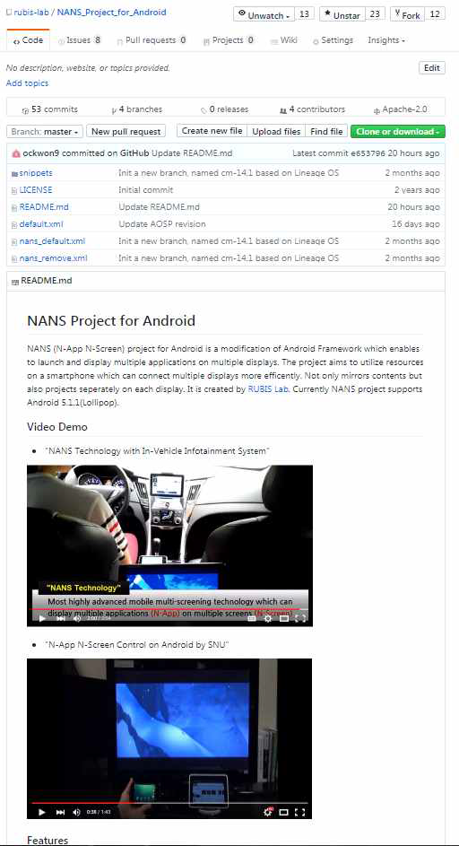 NANS_Project_for_Android 홈페이지 (https://github.com/rubis-lab/NANS_Project_for_Android)