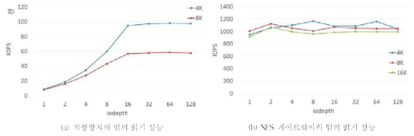 임의 읽기 성능 측정 결과