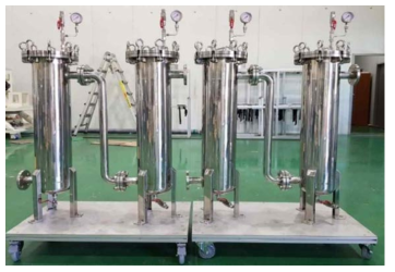 바이오흡착제를 적용하기 위한 유가금속 회수 시스템 제작 사진
