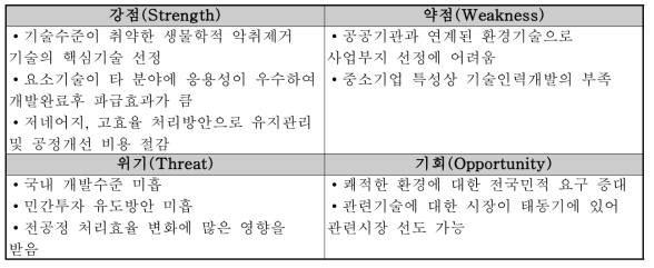 사업화가능성 SWOT분석