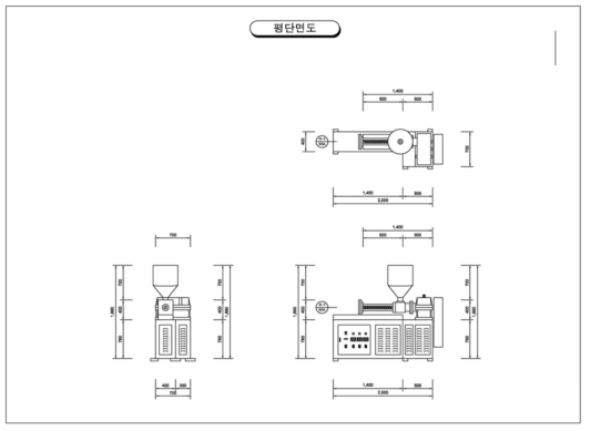 왕겨펠렛 생산설비 시제품 도면