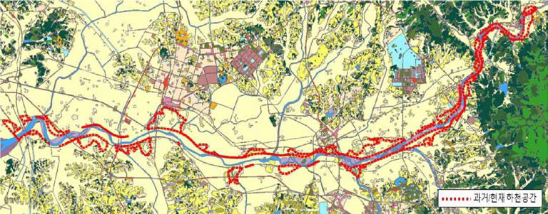 하천공간 복원대상지의 현재 토지이용 현황 조사