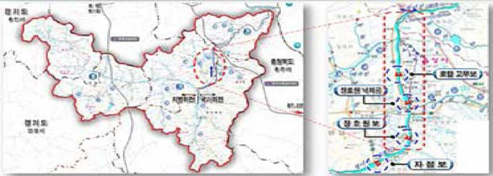 정미천 노탑고무보 7 km 구간