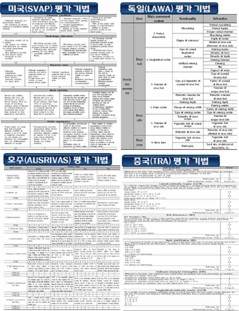 국외의 하천 교란평가기법