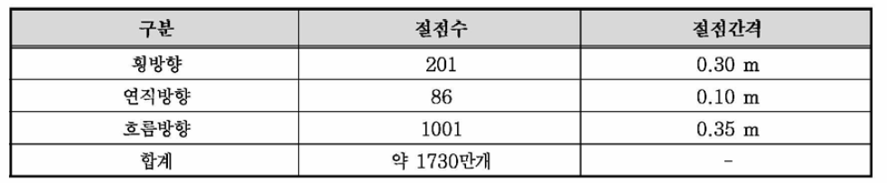 대청천 3차원 수치해석 Grid 정보