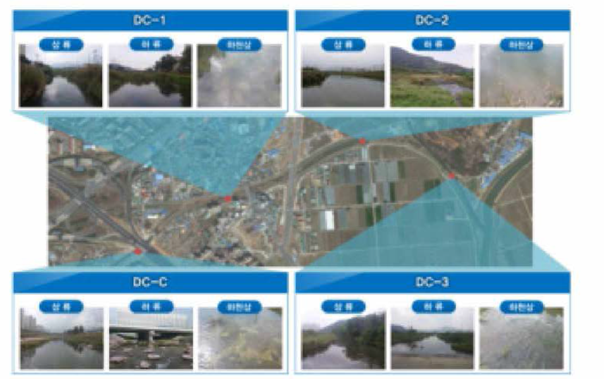 대청천 수질측정 위치도