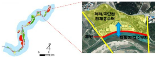 하천환경 횡적연결성 평가의 공간 범위