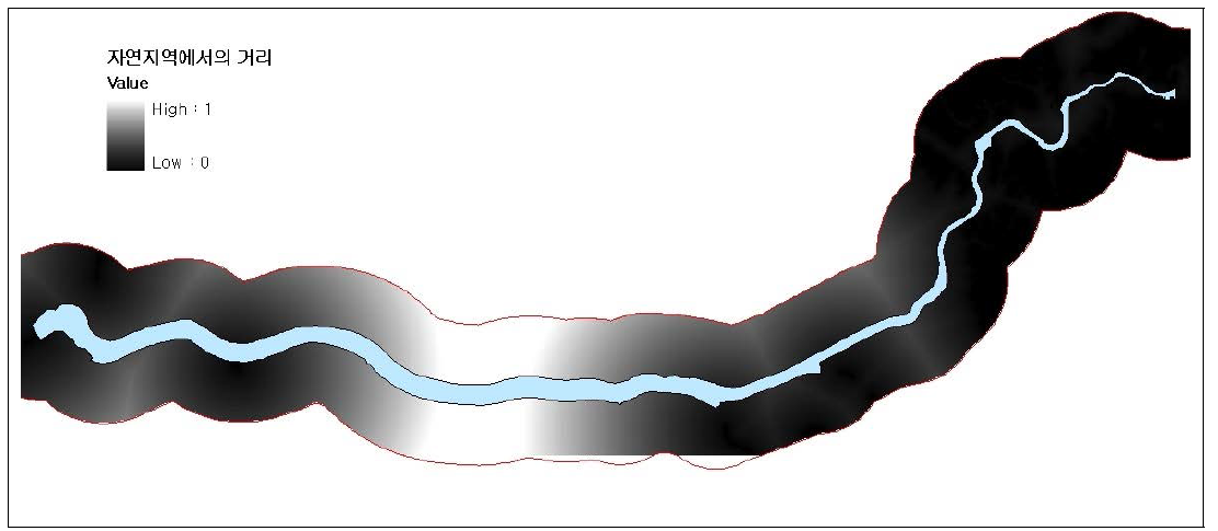 만경강 자연 지역으로부터의 거리 분석