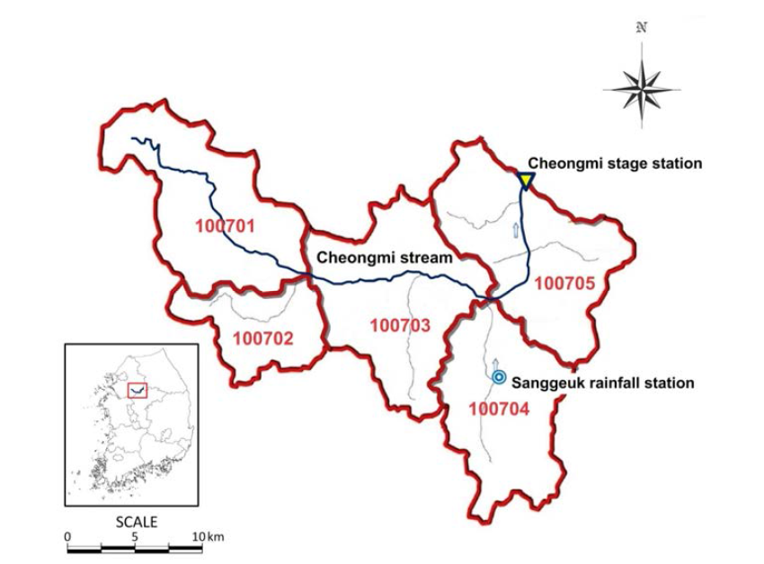 청미천 표준유역도