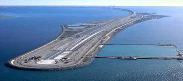 덴마크 오레순트 해저터널 인공섬