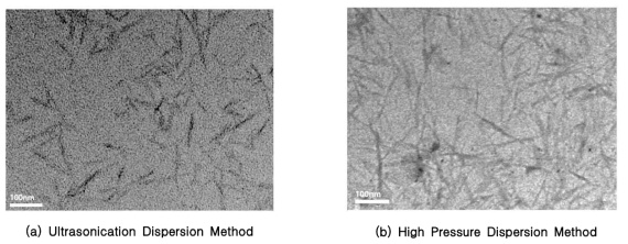 TEM Analysis according to Dispersion Method