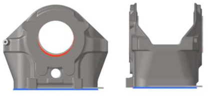 Bearing bracket 해석모델 하중 및 경계조건(압축하중)