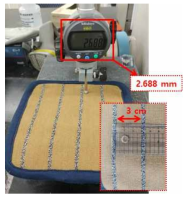 편직공정으로 제작된 pressure sensor 패브릭