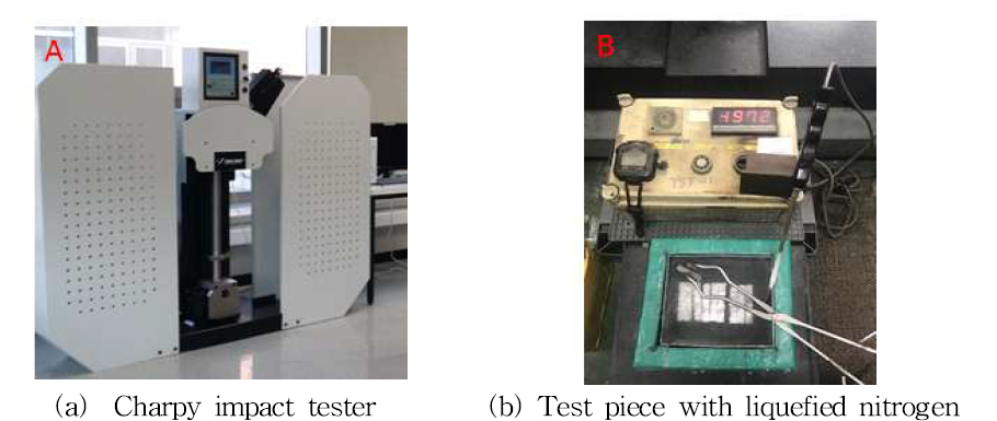 실험에 사용된 충격시험기 및 극저온 환경 조성 방법