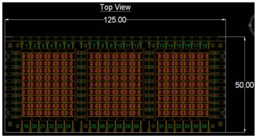 설계된 PCB array ( Top View )