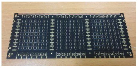 제작된 MEMS PCB array