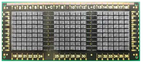 Laser marking이 완료된 MEMS device array