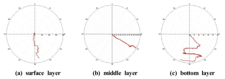 Progressive vector diagrams at each layer of second proposed IMTA site