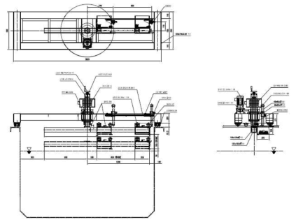 machine to cast model purse seine on the tank