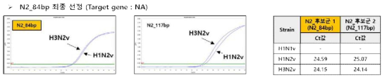 N2 candidate primer / probe performance comparison_confirmation of amplification