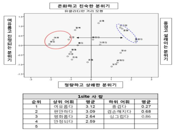 Site1의 사람중심 다차원 척도 분석