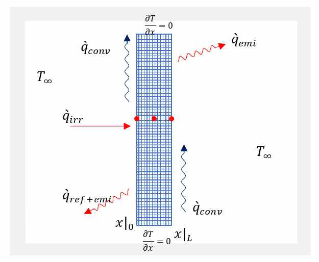 Single layer subjected to non-linear thermal boundary conditions