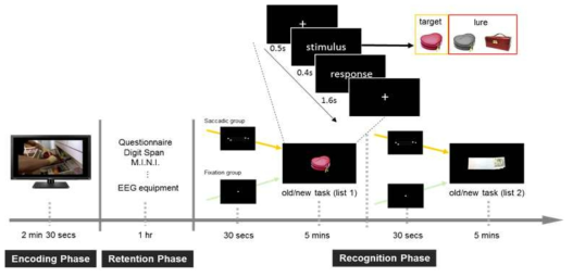실험 1의 절차와 재인 과제