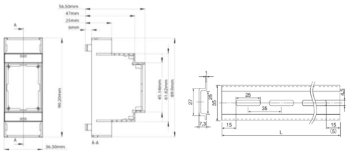 시제품 케이스 1차 디자인 및 Din Rail 구조